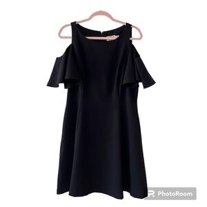 Eliza J Crepe Cold-Shoulder Fit and Flare Dress Size 12